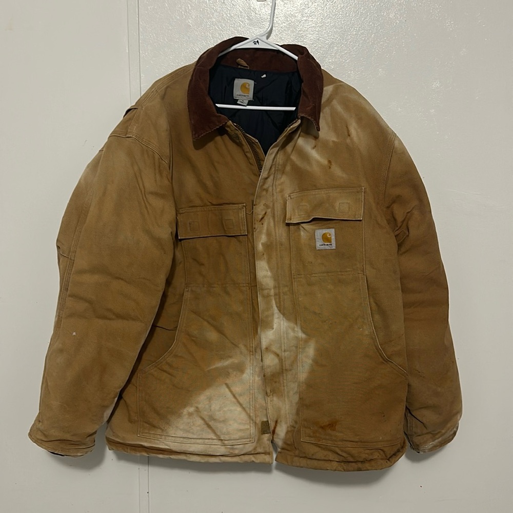 Vintage carhartt C003 BRN jacket made in usa XL